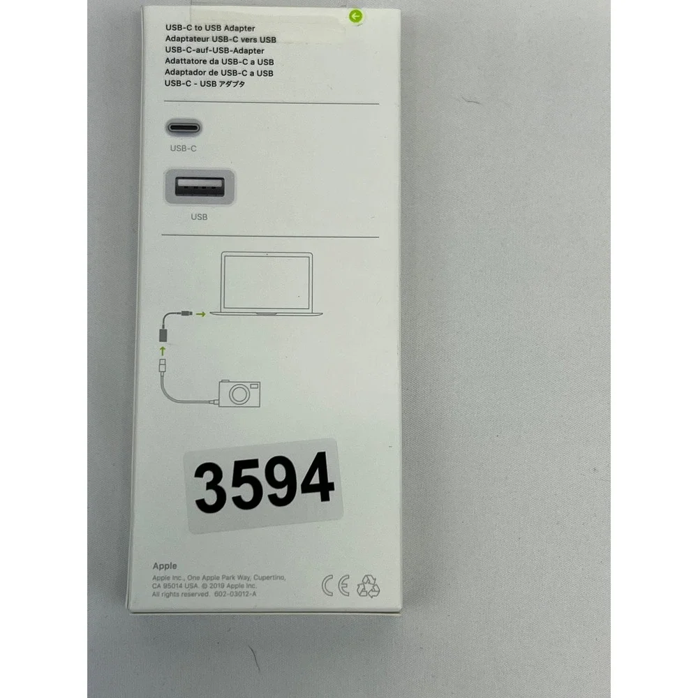 Apple USB-C to USB Adapter Mac iPad iPhone MJ1M2AM/A A1632 White New Sealed